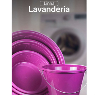 Kit de Lavanderia com 3 Bacias e 1 Balde Multiuso em Oferta na Shopee