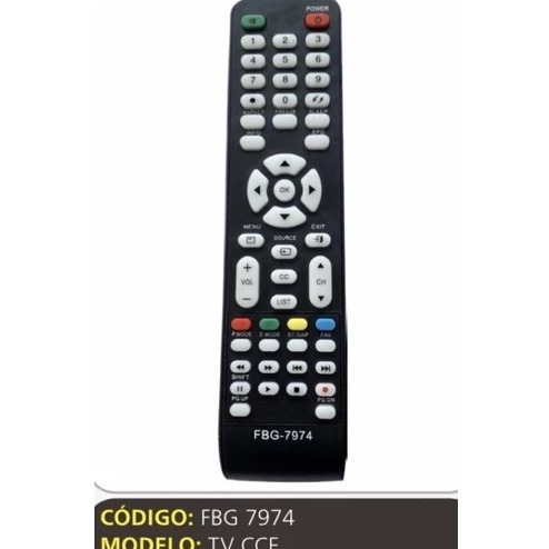 CONTROLE REMOTO TV LCD COMPATÍVEL C/ CCE