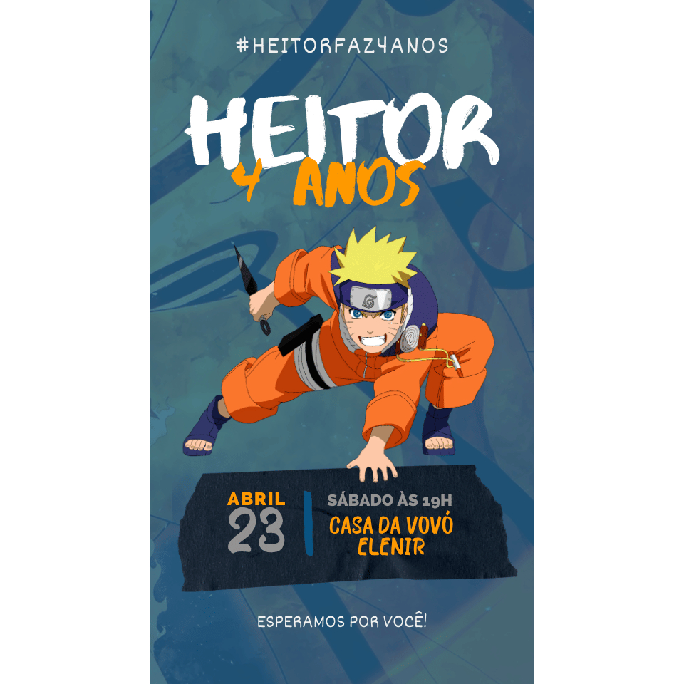 Convite de Aniversário Naruto: Onde Comprar | BuscaProdutos