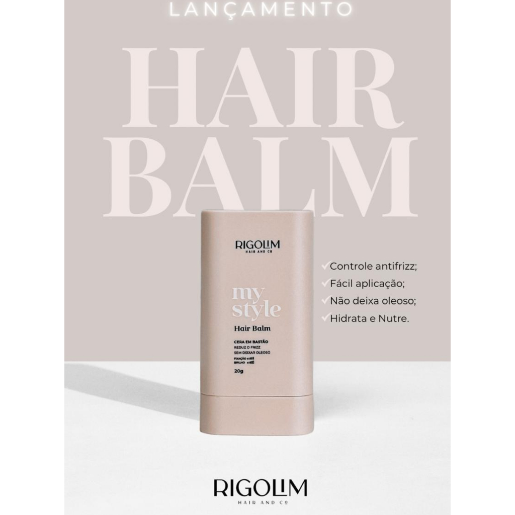 Hair Balm - Cera em Bastão 20gr - Rigolim Hair&Co. em Oferta na Shopee