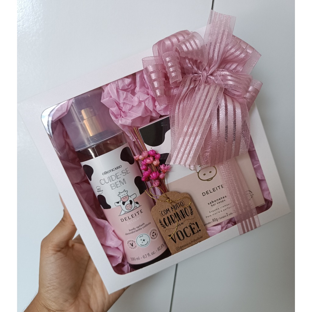 Kit Presente Boticário, Eudora, Natura, lembrancinhas para aniversário, dia da mulher, Mães, Natal, Amigo Secreto
