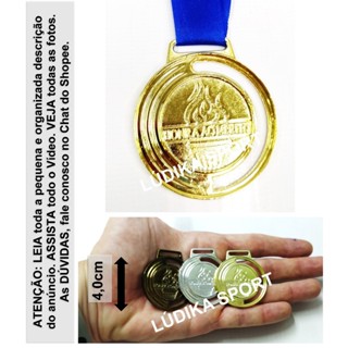 1 a 6 Medalha 4cm Modelo C3 Ouro/Prat/Bron Metal {Personalizo} Futsal Batalha Bíblica Aniversario em Oferta na Shopee