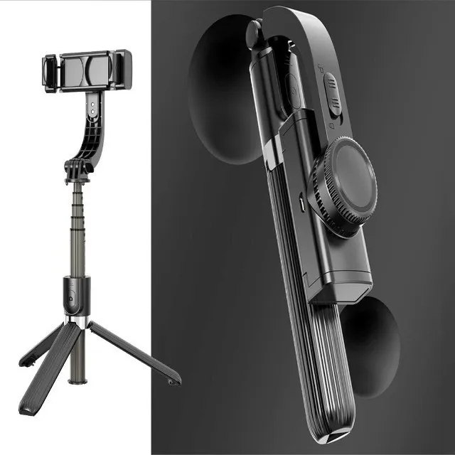 Estabilizador Celular Gimbal R15 Bluetooth Tripé Foto Preto