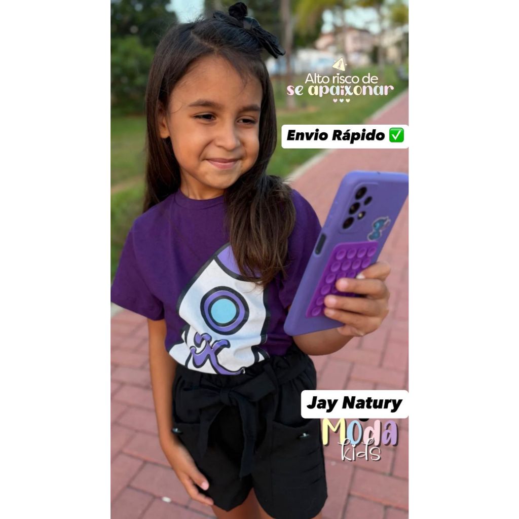 Brusa Ketlen roxa Juvenil Promoção Ketlen roxa youtuber promoção 100% algodão