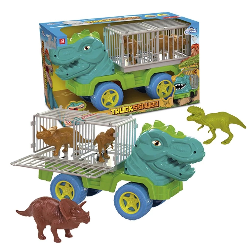Brinquedo Caminhão Truckssauro Dinossauro Rex Gaiola Mini Dinossauros Brinquedo Criança Menino