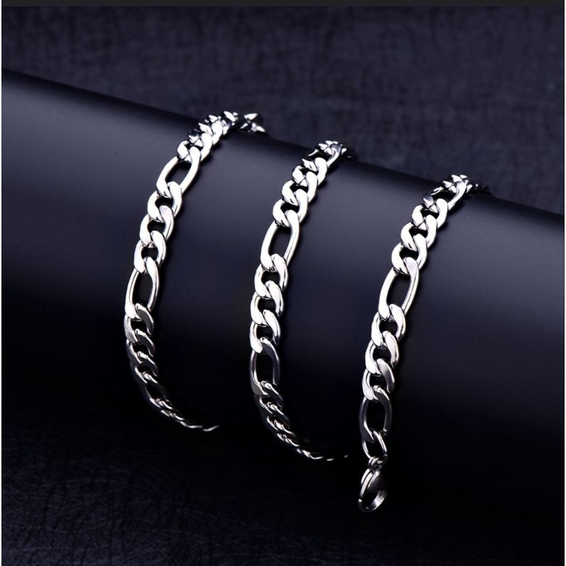 Pulseira Masculina Fina Aço Inox Legítimo Prata 3x1 Não Enferuja Nem Escurece