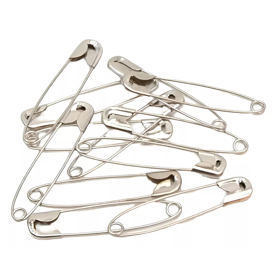 Alfinete de Segurança Niquelado Pacote com 100 unidades em Oferta na Shopee