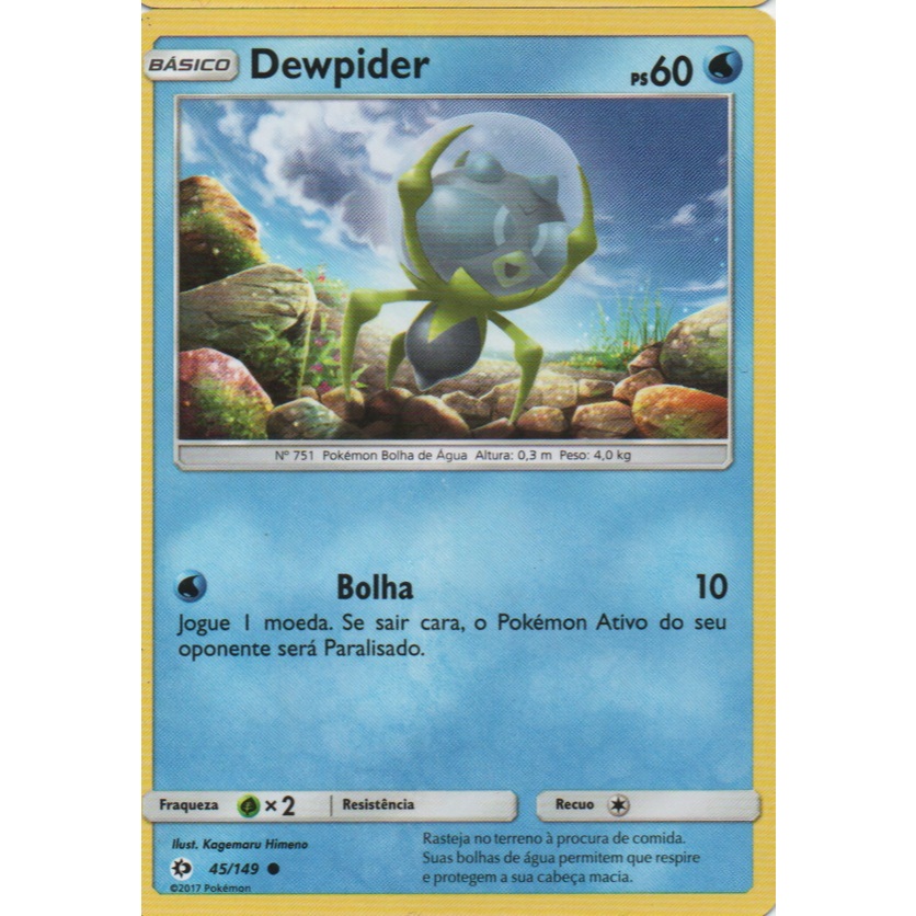 Dewpider - Pokémon TCG - Sol e Lua