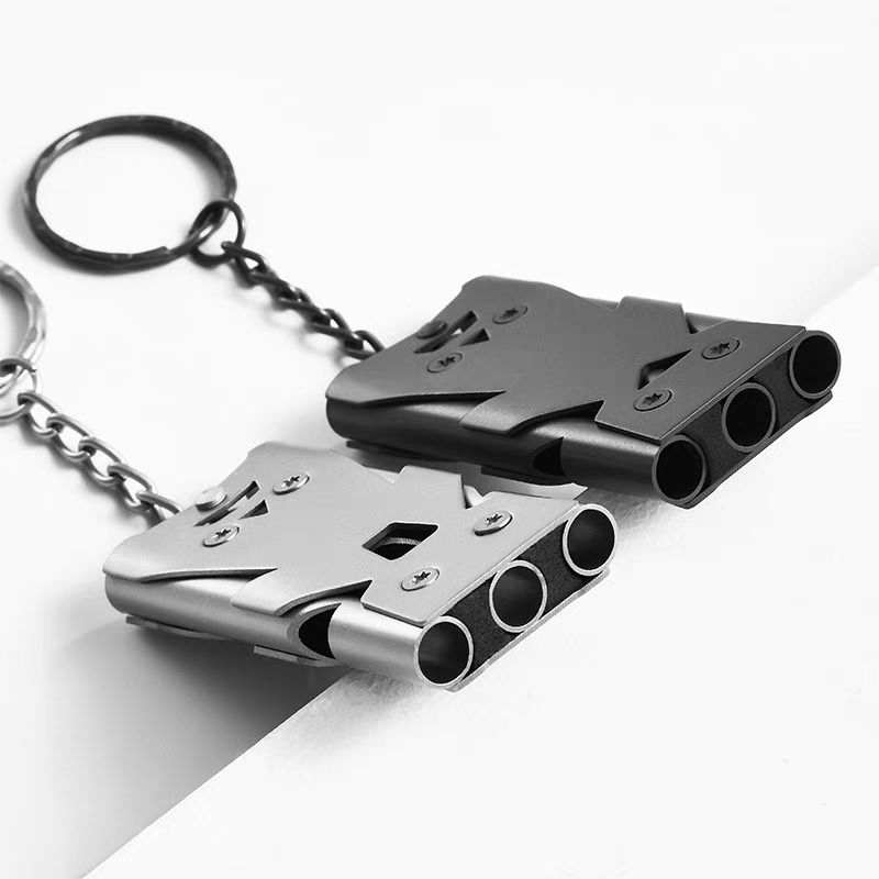 Apito De Sobrevivência Com Chaveiro De 150 dB Tres Tubos Camping Ao Ar Livre E Resgate C PITO-5