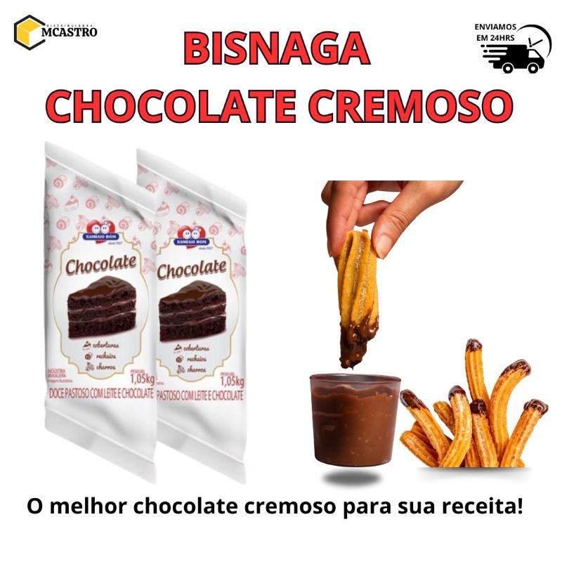 BISNAGA RECHEIO PRONTO CHOCOLATE CREMOSO 1KG - XAMEGO BOM