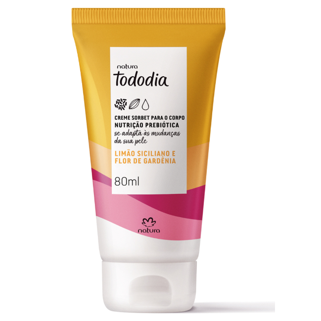 Mini Hidratante Sorbet Tododia Limão Siciliano e Flor de Gardênia 80 ml
