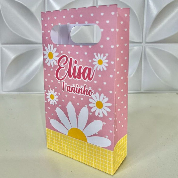 Sacolinhas Personalizadas para Lembrancinhas - Margarida - Sacolinha Surpresa