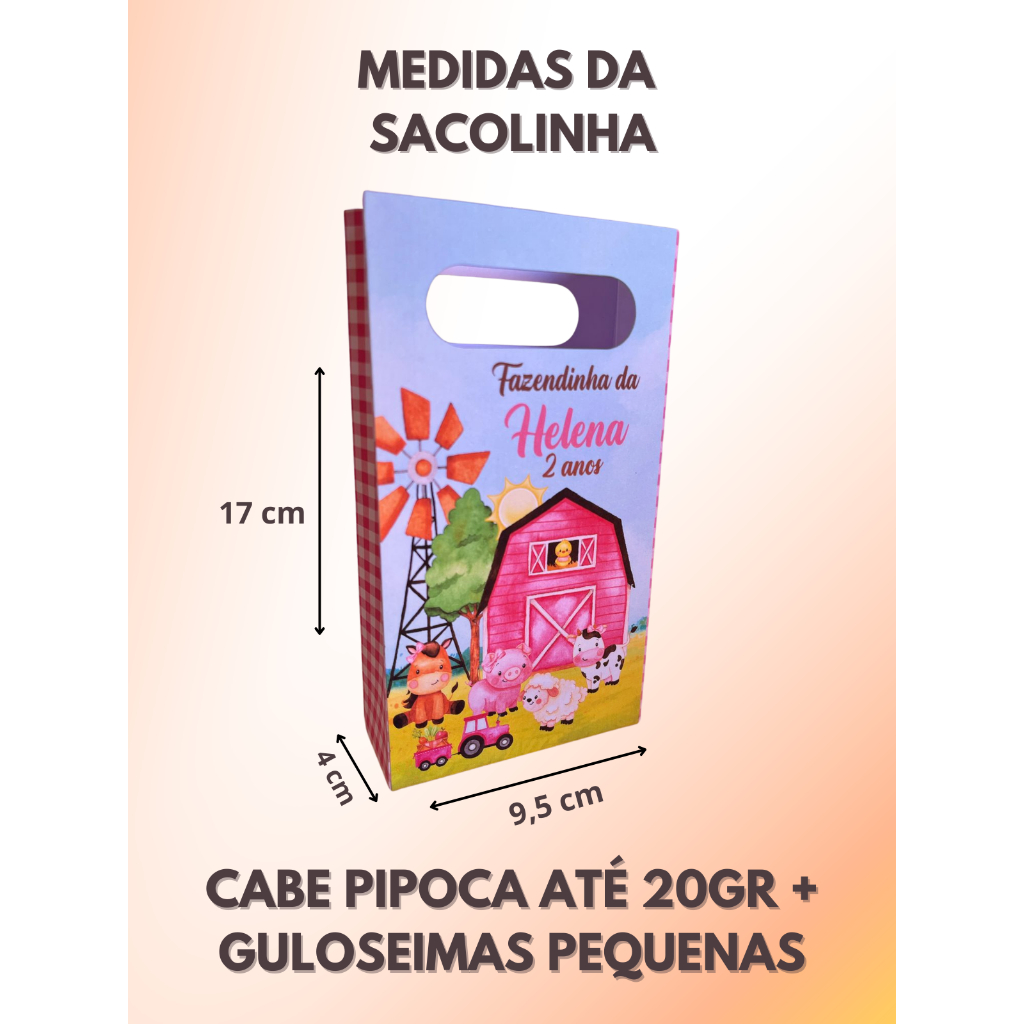 Sacolinhas Personalizadas para Lembrancinhas - Margarida - Sacolinha Surpresa — imagem 2 de 2