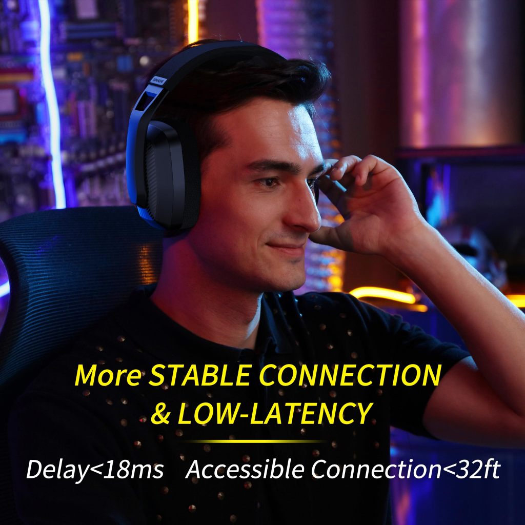 Headset Binnune Bw06 Sem Fio 2.4ghz Microfone Flip PS4/PC/PS5/Celular Fone Bluetooth Gamer