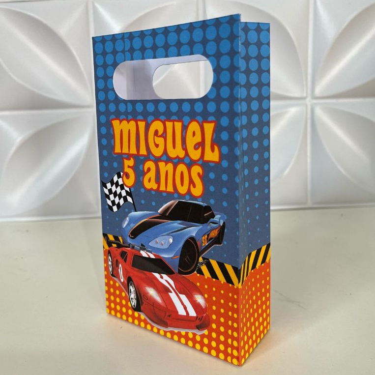 Sacolinhas Personalizadas para Lembrancinhas - Carros - Hot Wheels - Sacolinha Surpresa