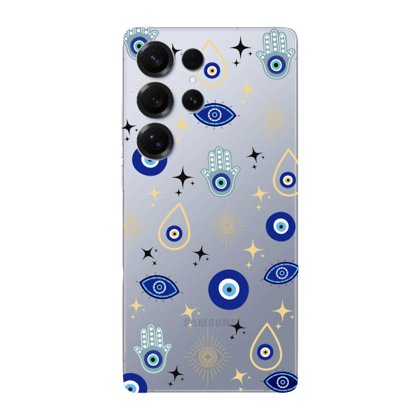 Capinha para Samsung S25 Ultra Anti Impacto Personalizada - Olho Grego com funto transparente