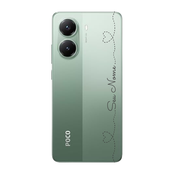 Capinha para Xiaomi Poco X7 Pro Anti Impacto Personalizada - Com Nome na lateral - Fundo transparente