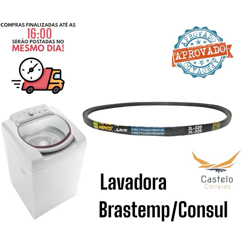 Correia lavadora Brastemp Consul Electrolux- Premium em Oferta na Shopee