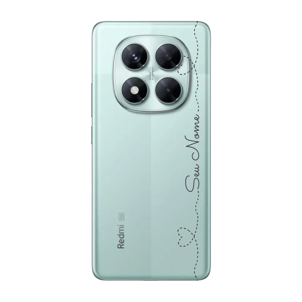 Capinha para Xiaomi RedMi Note 14 Pro 5G Anti Impacto Personalizada - Com Nome na lateral - Fundo transparente