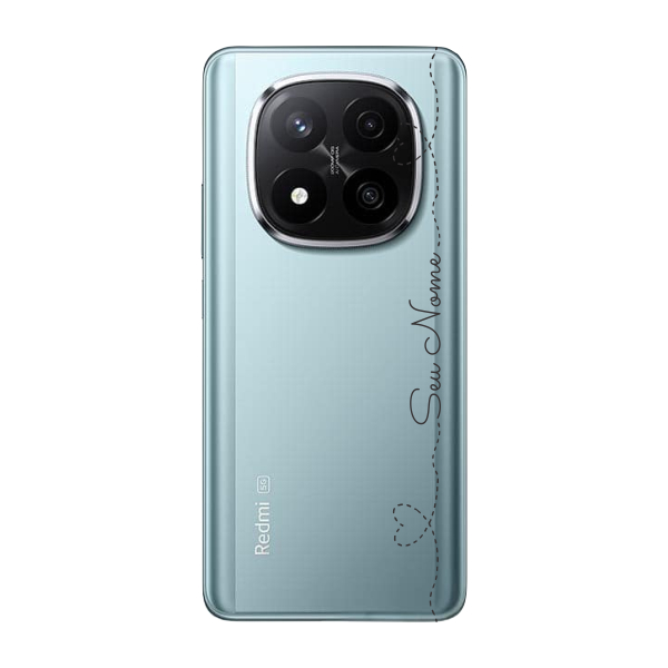Capinha para Xiaomi RedMi Note 14 Pro Plus 5G Anti Impacto Personalizada - Com Nome na lateral - Fundo transparente