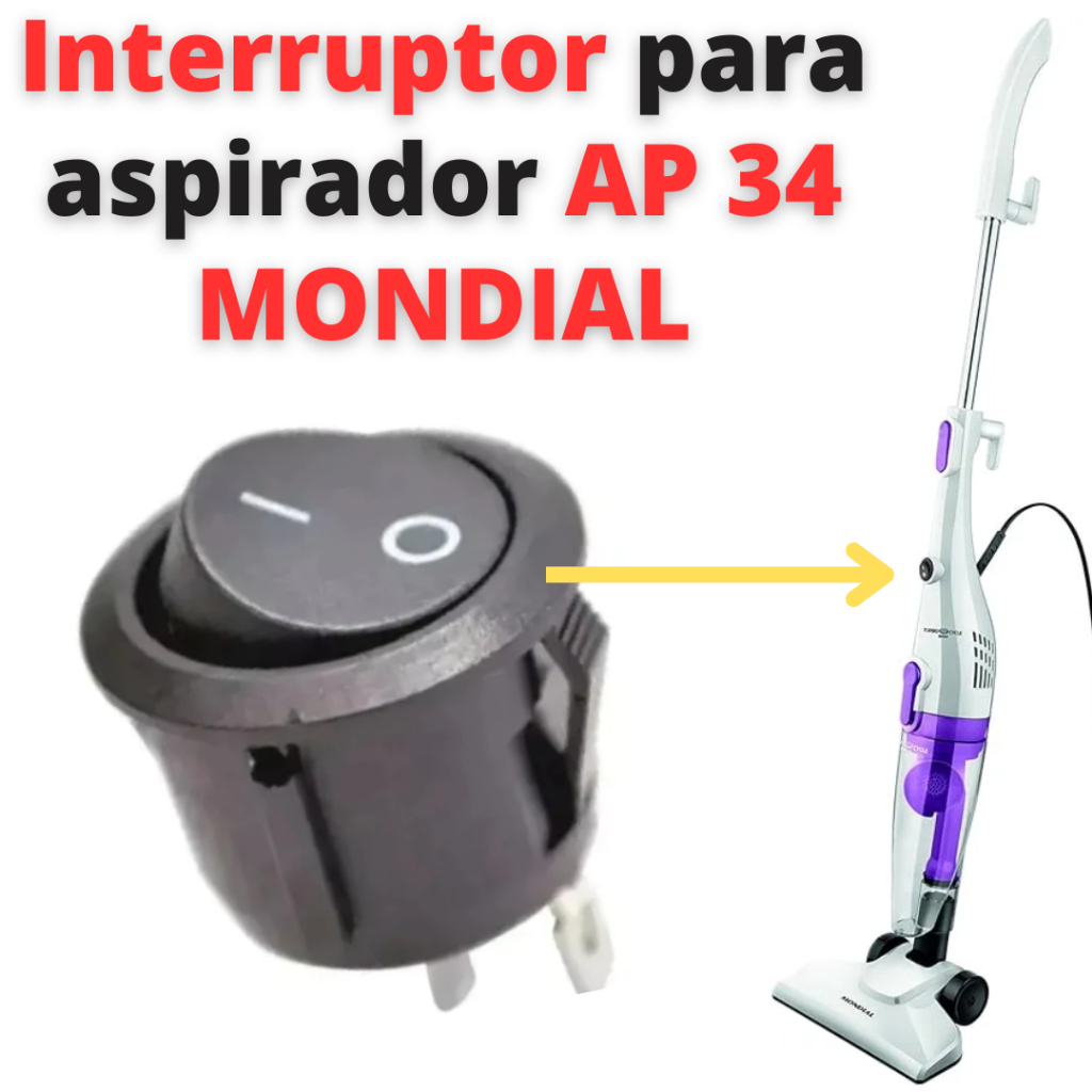 Botão Liga Desliga para o Aspirador Mondial AP 34 TURBO CYCLE