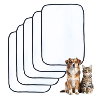 Kit 5 Tapetes Higiênicos Laváveis 70x50cm para Cães | Reutilizável Absorvente