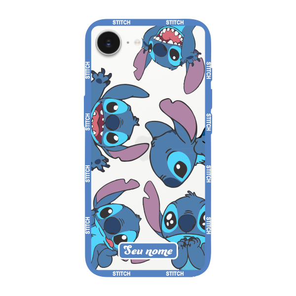 Capinha para iPhone 16e Anti Impacto Personalizada - Lilo e Stitch - Stiti Transparente com nome