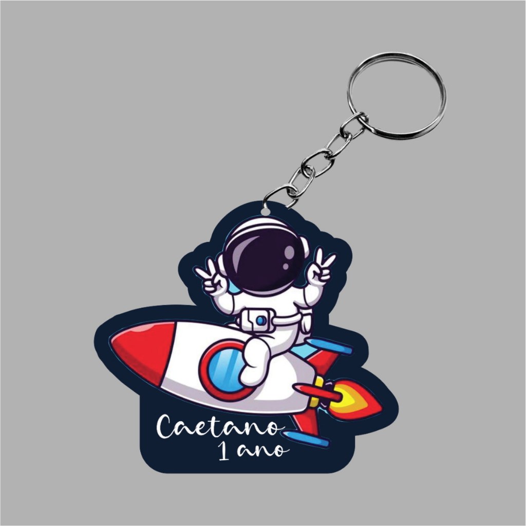 Chaveiro Personalizável com o nome da Criança - Tema Astronauta em Oferta na Shopee