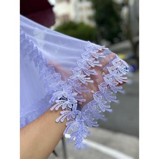 Véu CCB Congregação Algodão e Poá Renda Premium Guipir Redondo Bico Mod-072 em Oferta na Shopee