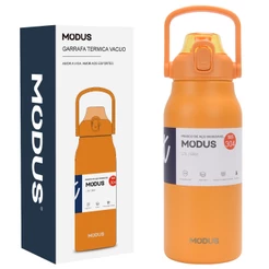 MODUS Garrafa Térmica 1700ml De Grande Capacidade Em Aço Inoxidável Com Canudo