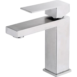 Torneira De Banheiro Lavabo Monocomando Misturador Aço Inox 304 Cor Preta Acabamento Fosco