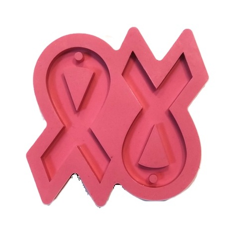 NS Molde de Silicone para Resina | Molde Resina | Molde Laço Outubro Rosa