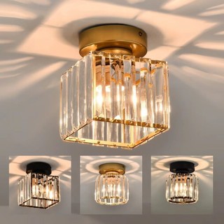Estilo Americano Luminária De Teto Cristal Simplicidade Moderna Corredor Sala De Estar Varanda Quarto