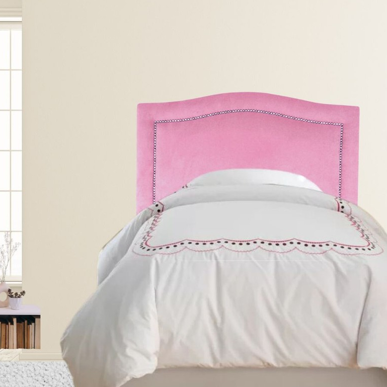 Cabeceira Solteiro Línea Lux Veludo Rosê com Tachas-Cama Box Solteiro