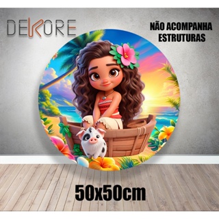 Painel Moana Cute 3D com Elástico em Oferta na Shopee