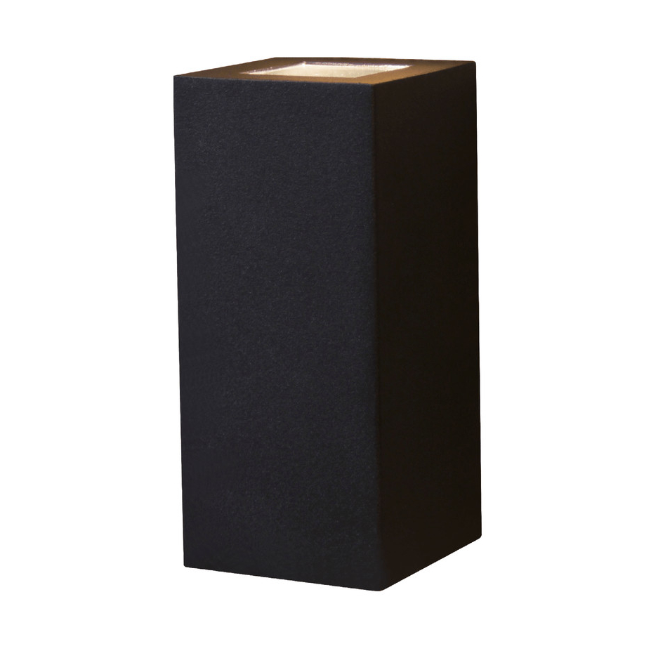 Arandela de Parede Externa Retangular Alumínio 15x8x8,2cm 2xG9 D&D Iluminação Preto