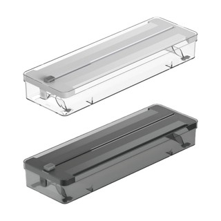 Organizador de Rolos Duplo Com Cortador Clear Porta Papel Filme Rolo de Alumínio OGC100BCF - Ou
