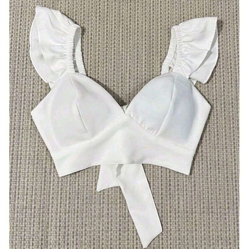 Top Cropped Alfaiataria Duna com bojo em Oferta na Shopee