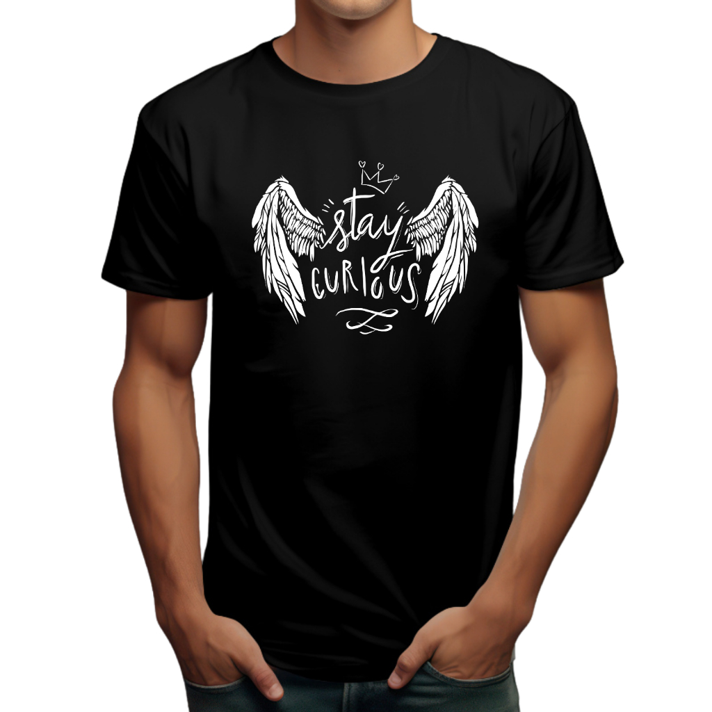 Camiseta Masculina Stay Curlous Camisa de Estilo Streetwear