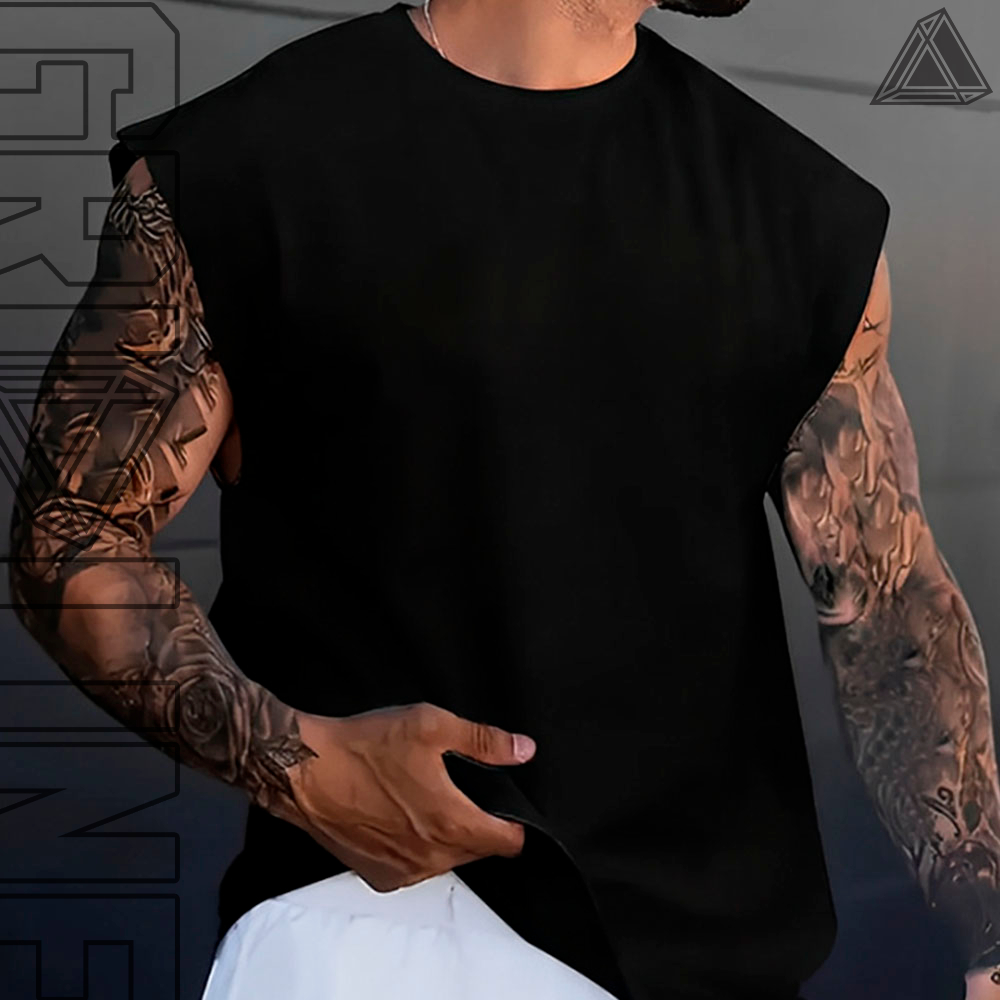 Regata Oversized Masculina Lisa Streetwear Moda Academia Gym Crossfit Confortavel Estilosa