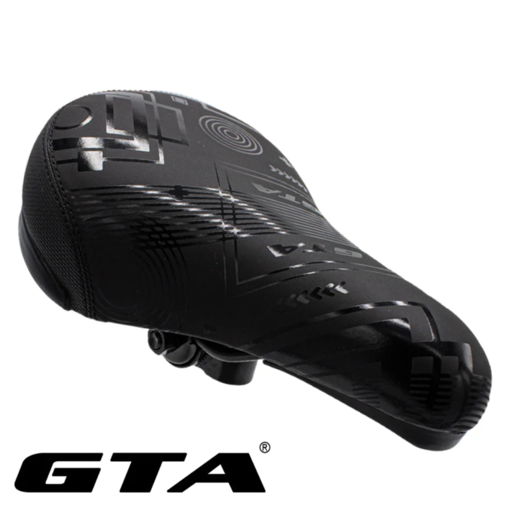 Banco Selim BMX Grau GTA Preto Downhill Nitro Confortavel Wheeling Macio Bicicleta Bike