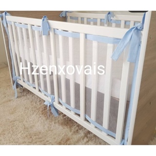 Tela antissuficante cobre a grade toda rosa, menina kit berço, para maternidade neném em Oferta na Shopee