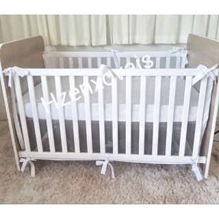Tela anti sufocante cobre a grade toda para laterais do berço kit berço maternidade menino ou menina em Oferta na Shopee
