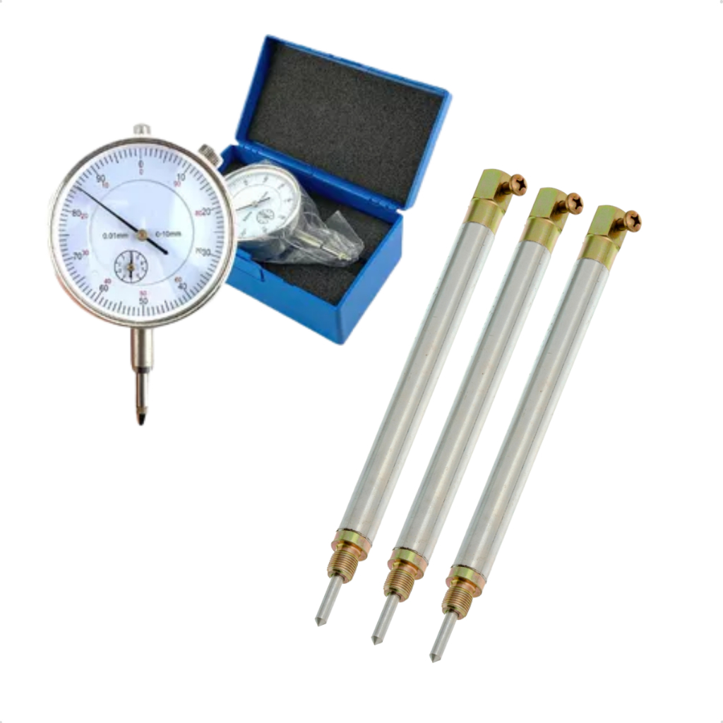 Kit Suporte Haste Longa Com Relógio Comparador Rosca M10 M12 M14 Pms