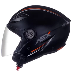 Capacete Aberto Masculino ASX City Air Solid Preto Fosco