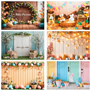 Fundo Fotográfico Feliz Páscoa Newborn Tecido Sublimado 1,50x2,20 Mt em Oferta na Shopee