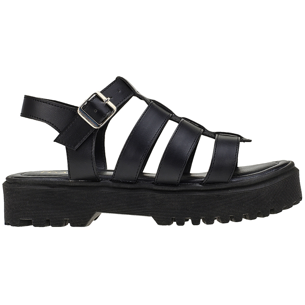 Sandália Feminina Madale Plataforma Flatform Tratorada Tiras Confortável Estilo Casual