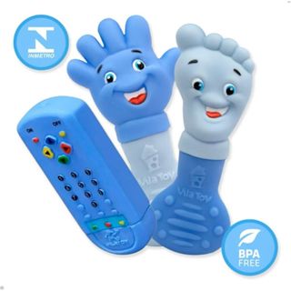 Kit Mordedor para Bebê Infantil Mãozinha e Pezinho Controle Macio Dentição Gengiva em Oferta na Shopee