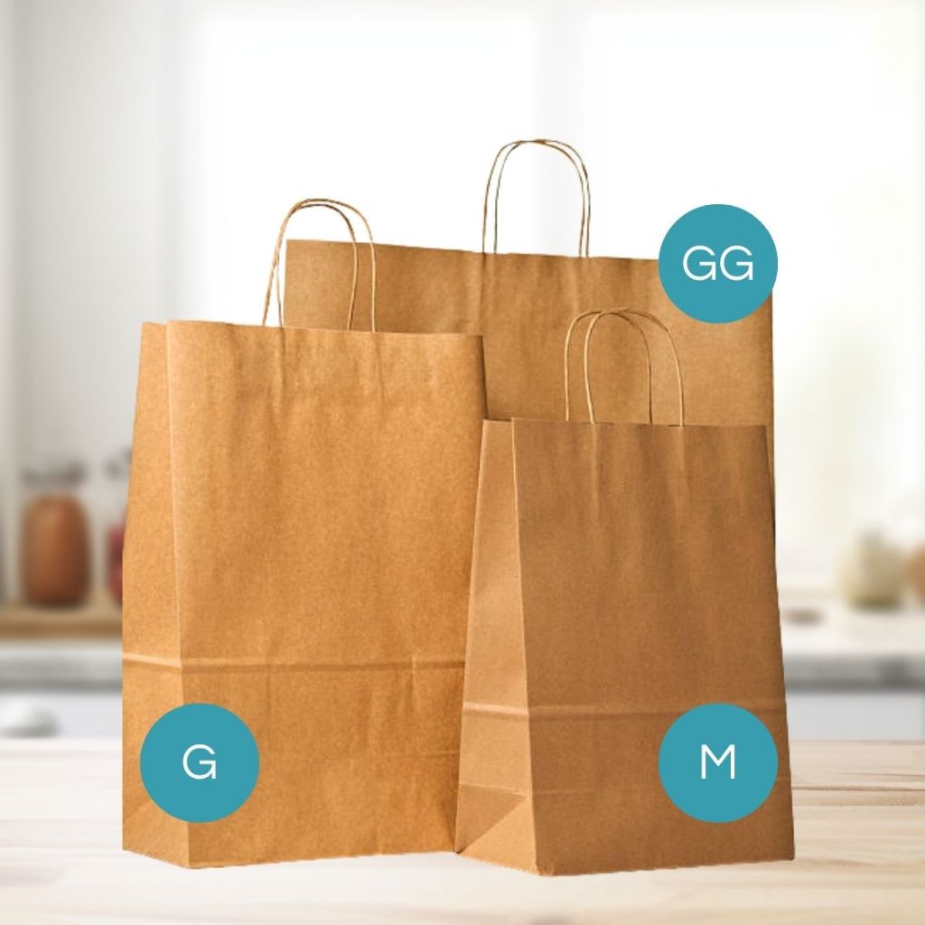 Sacola Delivery Papel Kraft para Bolo e Ovo Páscoa Embalagem Fácil 30un - Cromus