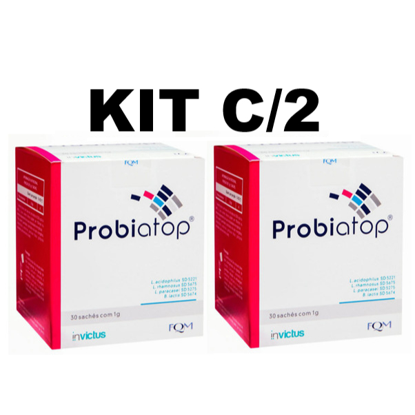 Probiatop 30 Sachês de 1g cada - Mix de Probióticos KIT C/2 CAIXAS (60 UNIDADES)